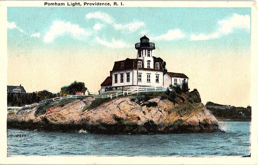 Pomham Rock Lighthouse Postcard