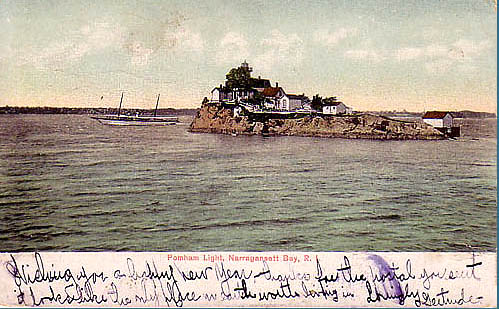 Pomham Rock Lighthouse Postcard