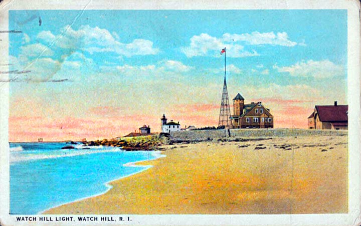 Watch Hill Lighthouse Postcard