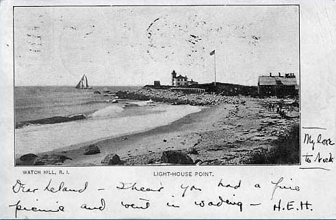 Watch Hill Lighthouse Postcard