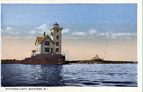 Wickford Harbor Lighthouse Postcard
