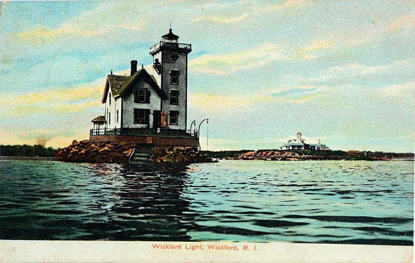 Wickford Harbor Lighthouse Postcard