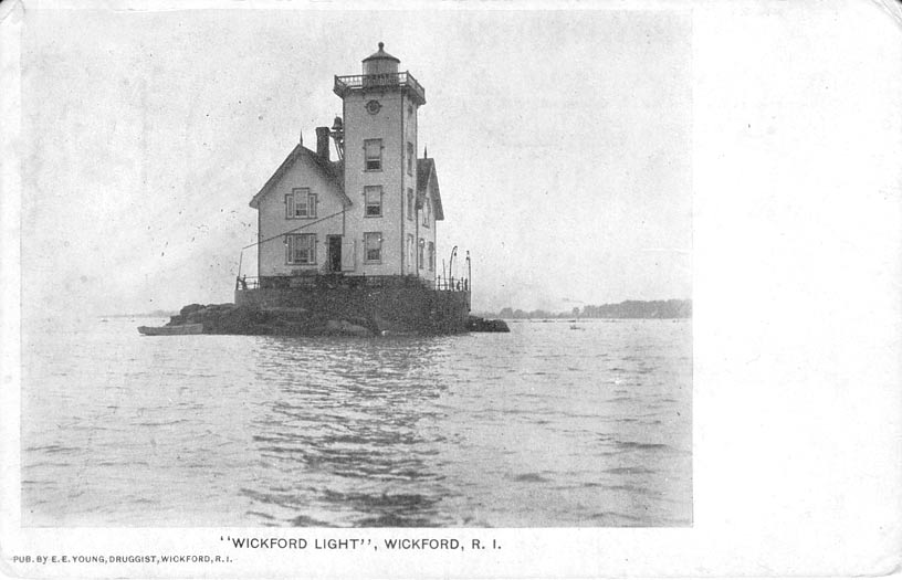 Wickford Harbor Lighthouse Postcard