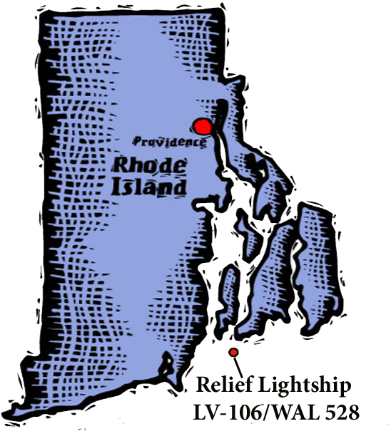 Location of Brenton Reef Lightship LV-102/WAL 525