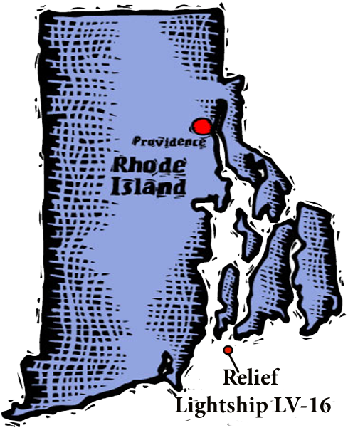 Location of Brenton Reef Lightship LV-16