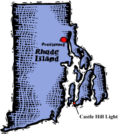 Location of Castle Hill Light