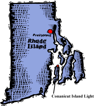 Location of Conanicut Island Light