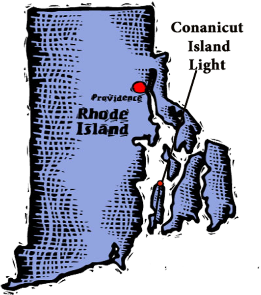 Location of Conanicut Island Light