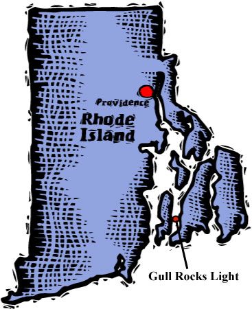 Location of Gull Rock Light