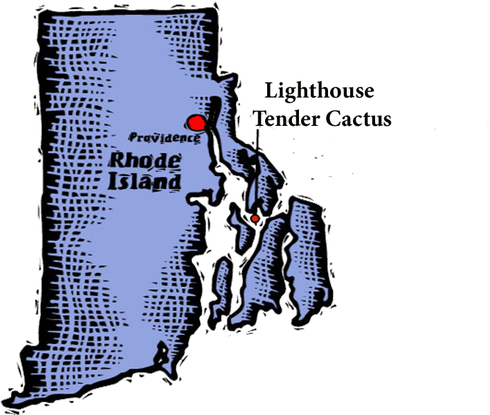 Location of Hog Island Shoal Lighthouse Tender Cactus 