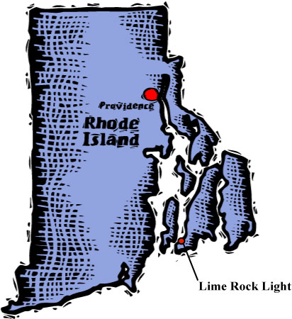Location of Lime Rock Light