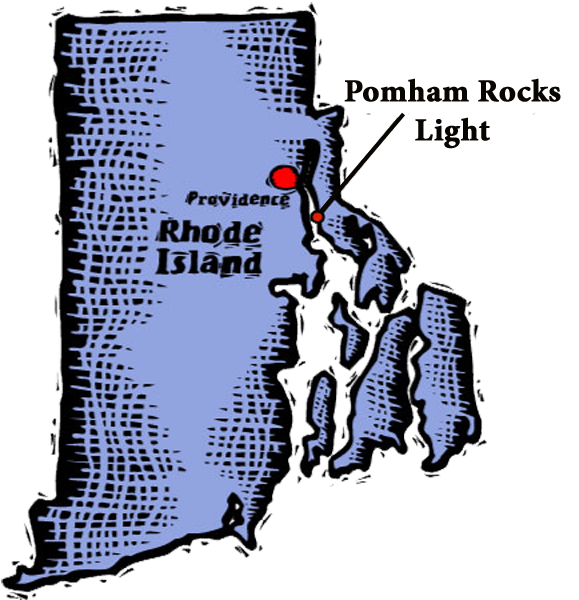 Location of Pomham Rocks Light