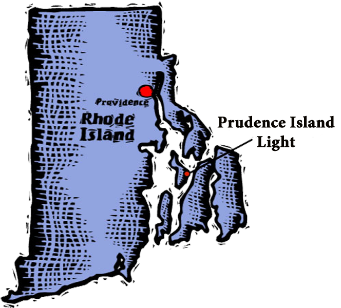 Location of Prudence Island Light